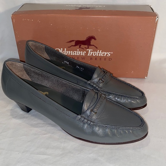 Vintage Oldmaine Trotters Marcy Gray Heels Pumps Shoes - Picture 1 of 4